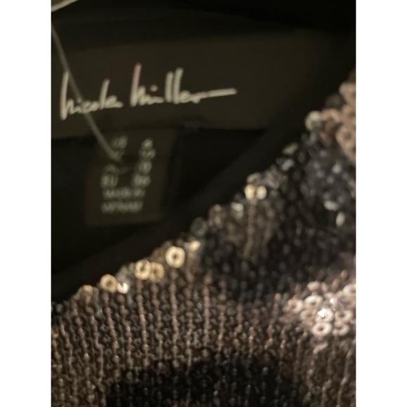 Nicole Miller Sequin Leopard Print Dress - Picture 7 of 8